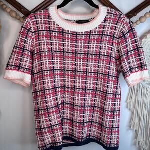 Ann Taylor Tweed Fringe Sweater T